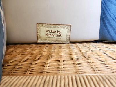 Lot #22 Vintage Wicker by Henry Link - Lexington Furniture Co. - Chair and Hassock - great condition