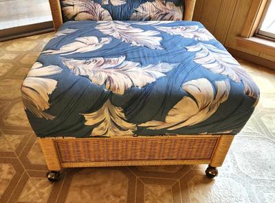 Lot #22 Vintage Wicker by Henry Link - Lexington Furniture Co. - Chair and Hassock - great condition