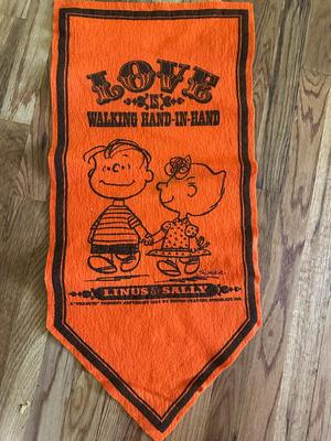 WHOA! 1967-68 Snoopy and Peanuts Felt Banners HIGHLY COLLECTIBLE