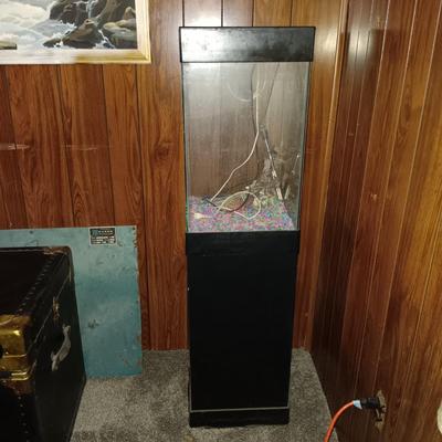 LOT 273: Vertical 10-Gallon Fish Tank with Accessories