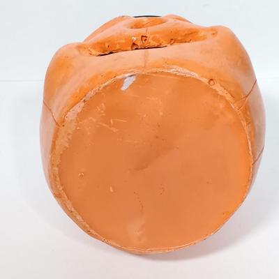 LOT 276: Vintage Inarco Marble-Eyed Cat Figurine, 'Little Dumpling' Pottery Jack-O-Lantern & Pumpkin Ghost Candle