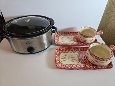 Rival Crockpot & Temptations Old World Red Soup & Sandwich Set – 5 Pieces