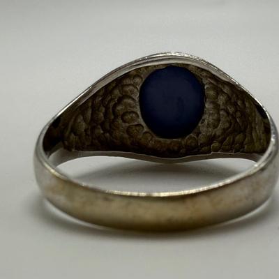 14K White Gold Ring with Star Sapphire-Style Stone (ST-HS)