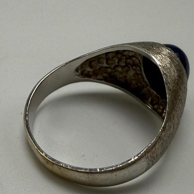 14K White Gold Ring with Star Sapphire-Style Stone (ST-HS)