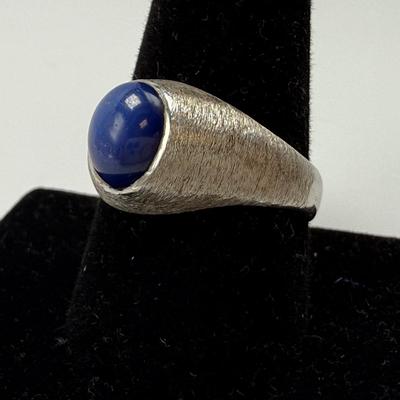 14K White Gold Ring with Star Sapphire-Style Stone (ST-HS)