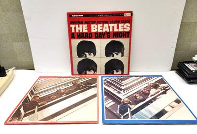 Lot #23 Lot of 3 Vintage Beatles Records - Hard Day's Night, others