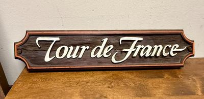 Tour de France Wood Sign