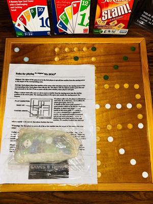 SCRABBLE, TRIPLE YAHTZEE, THE BEST OF GREELEY, CHINESE CHECKERS, SORRY AND MUCH MORE