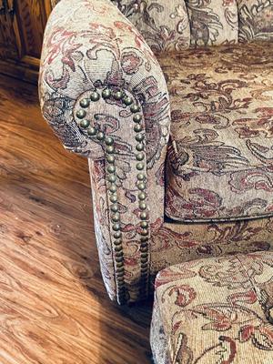 NICE BIG COZY CHAIR AND OTTOMAN