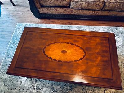 BEAUTIFUL INLAID WOOD. COFFEE TABLE
