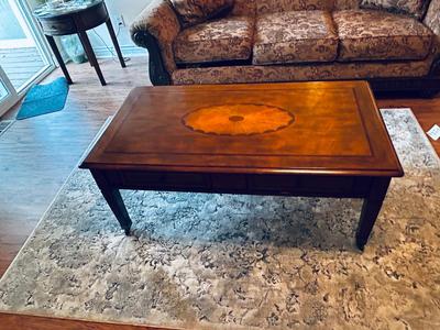 BEAUTIFUL INLAID WOOD. COFFEE TABLE