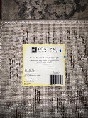 2) 5’ X 7’3” CENTRAL RUG & DECOR CO, QUALITY RUGS FROM THE CLEARWATER COLLECTION