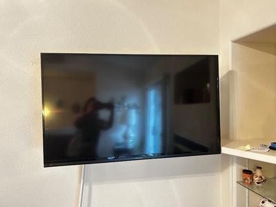 50” INSIGNIA FLAT SCREEN TELEVISION W/REMOTE AND SWIVELING WALL MOUNT