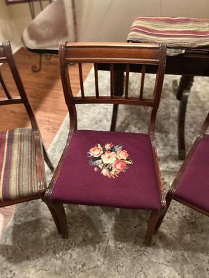 1940-50’s DROP LEAF TABLE AND CHAIRS