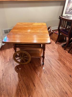 VINTAGE DROP LEAF TEA CART
