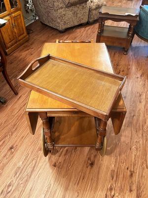 VINTAGE DROP LEAF TEA CART