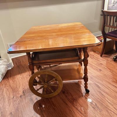 VINTAGE DROP LEAF TEA CART