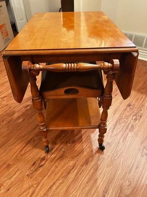 VINTAGE DROP LEAF TEA CART