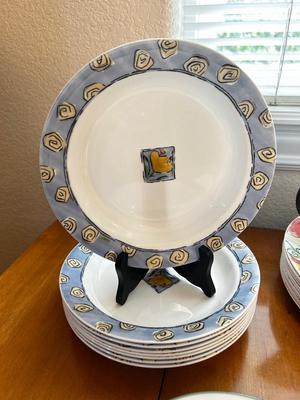 CORELLE DINNERWARE WITH SEVERAL PATTERNS