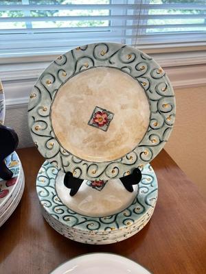 CORELLE DINNERWARE WITH SEVERAL PATTERNS