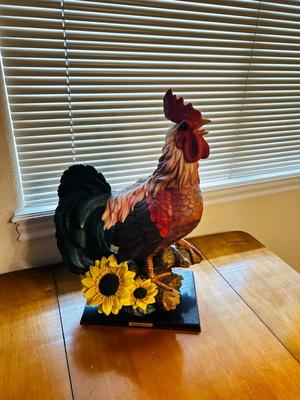 LIFE SIZE COLORFUL ROOSTER, THE LEONARDO COLLECTION