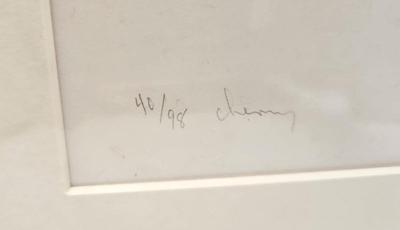 Lot #31 Color Lithograph "Cherry" by Listed Artist Henry Evan - numbered 40/98 Pencil Signed