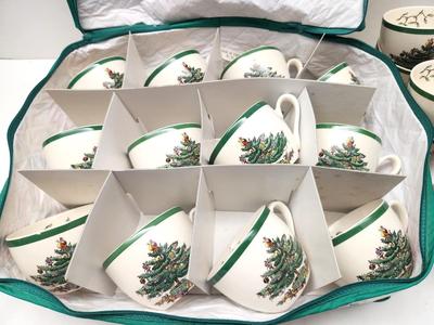 Lot #37 Spode "Christmas Tree" 18 cups/15 Saucers