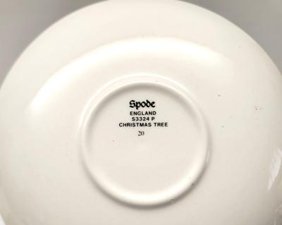 Lot #37 Spode "Christmas Tree" 18 cups/15 Saucers