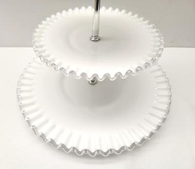 Lot #38 Fenton Silvercrest Tidbit Stand - 3 tier