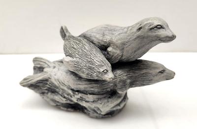 Lot #39 Mt. St. Helens Ash Sculpture - Sea Lions