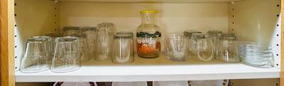 A VARIETY OF DRINKING VESSEL’S WITH PITCHERS