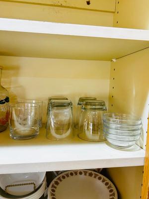 A VARIETY OF DRINKING VESSEL’S WITH PITCHERS