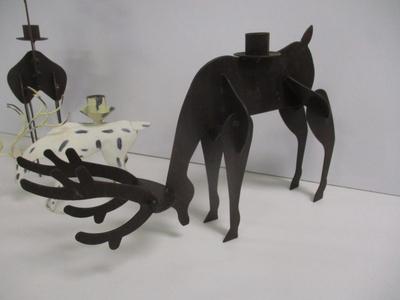 Metal Reindeer Candle Holders