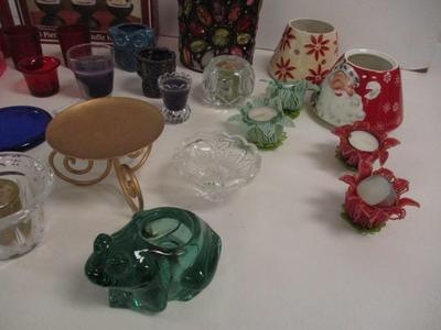 Assortment Of Candles & Candle Holders Decor