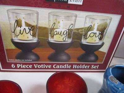 Assortment Of Candles & Candle Holders Decor