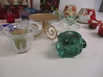 Assortment Of Candles & Candle Holders Decor
