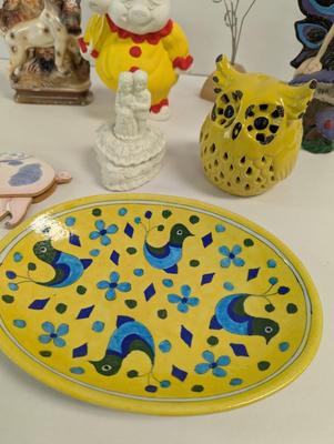 Home Decor Pottery Ceramic & Wood Figures