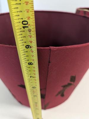 Red Fabric Drum Lamp Shades