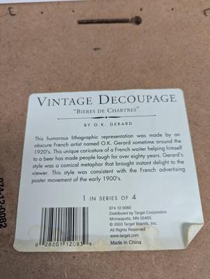 Assortment Of Home Decor Decoupage Lithographic Waiter Wall Decor Mirror & Tray