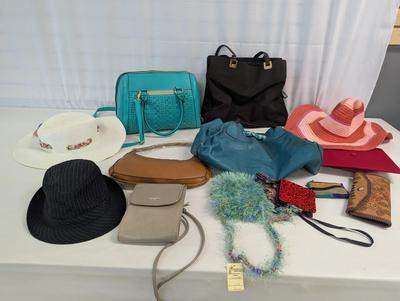Variety Of Handbags & Sun Hats
