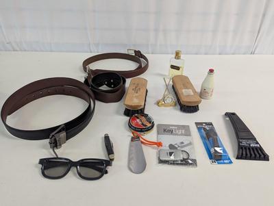 Leather Belt Shoe Shining Kit Old Spice Bottle