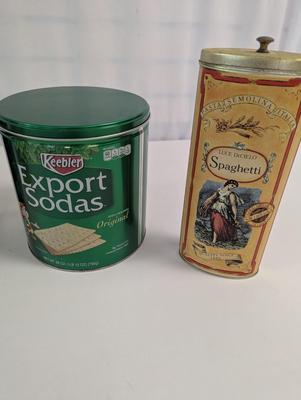 Advertising Tin Containers Cafe Keebler Pasta Semolina