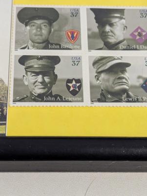 29 Cent Sheet Of Elvis Stamps & Distinguished Marine Stamps