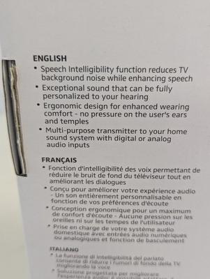 Set 860 Digital Wireless TV Listening System