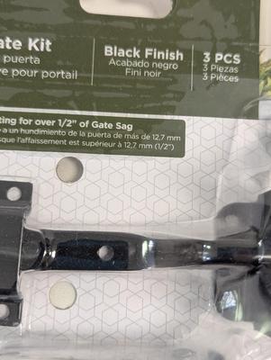 Black Finish Decorative Gate Kit