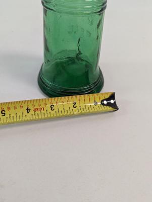 Vintage Green Glass Bottle Liberty Bell