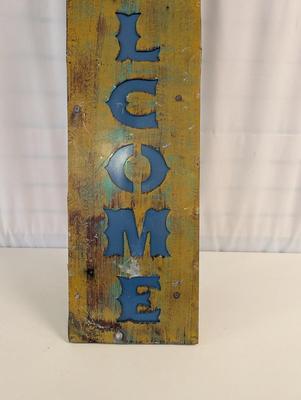 Metalwork Pig Welcome Sign