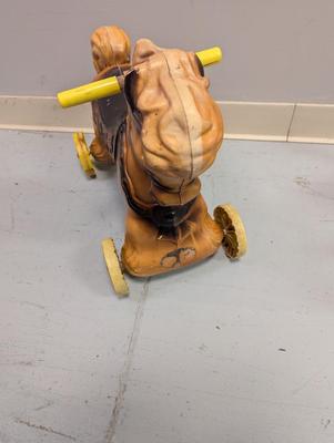 Vintage Wonder Plastic Riding Horse With Wheels