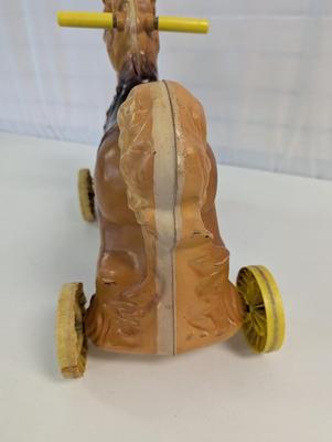 Vintage Wonder Plastic Riding Horse With Wheels