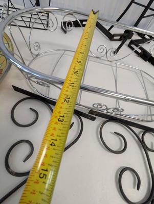 Metal Plant Holders & Top Of A Birdbath